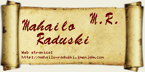 Mahailo Raduški vizit kartica